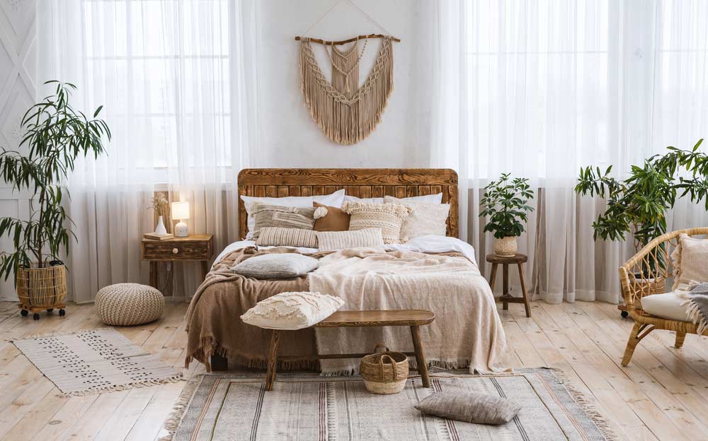 Schlafzimmer im Boho-Stil Schlafzimmer im Boho-Stil (depositphotos.com)