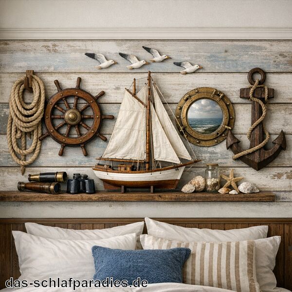 Maritime Wanddeko für das Schlafzimmer