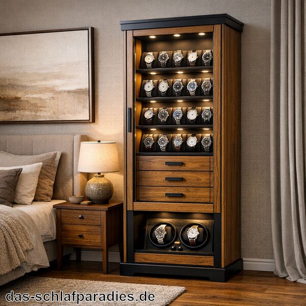 Uhrenvitrine für das Schlafzimmer