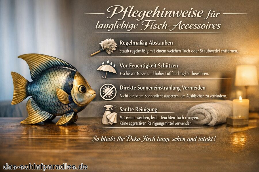 Pflegehinweise für langlebige Fisch-Accessoires - Deko Fisch für das Schlafzimmer