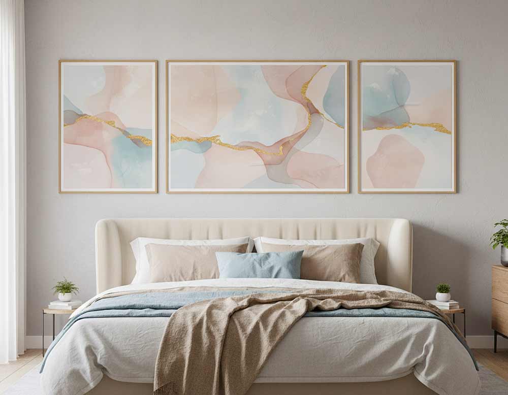 Absstrakte Bilder im Schlafzimmer Absstrakte Bilder im Schlafzimmer