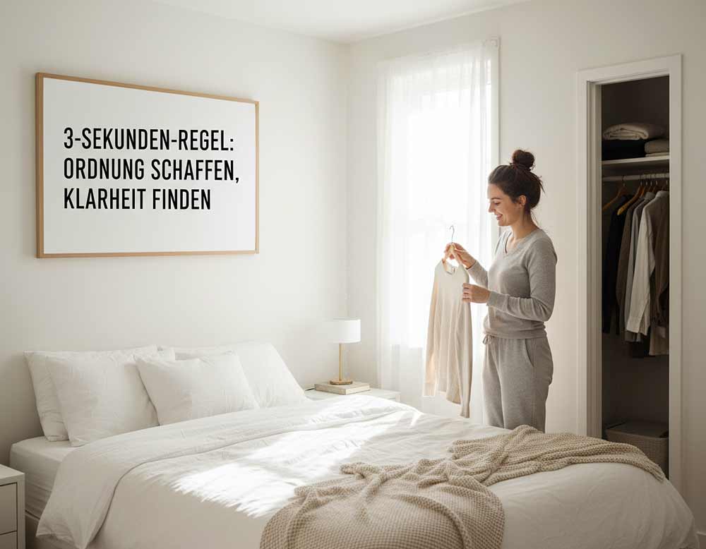 Die 3-Sekunden-Regel für Ordnung im Schlafzimmer: Klarheit schaffen Die 3-Sekunden-Regel für Ordnung im Schlafzimmer: Klarheit schaffen