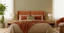 Warme Farben im Schlafzimmer sind Trend