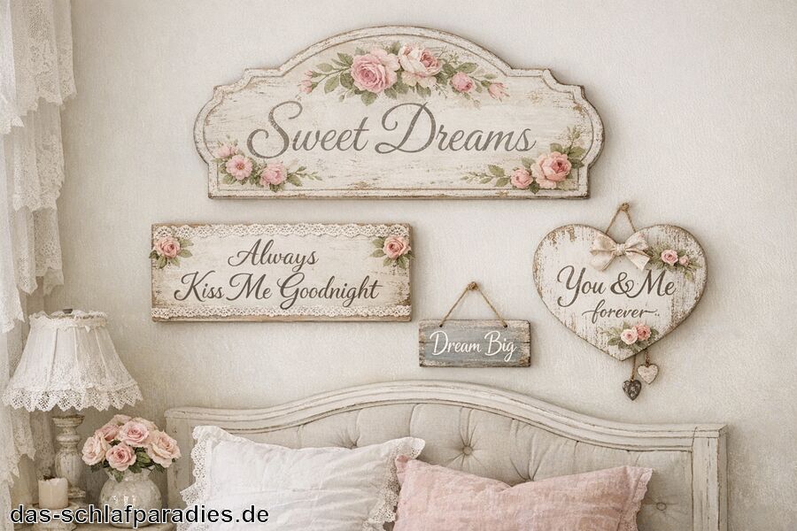 Shabby Chic Schilder für das Schlafzimmer Shabby Chic Schilder für das Schlafzimmer