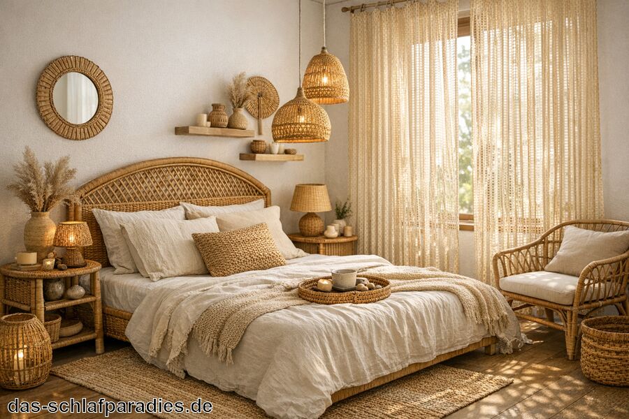 Rattan Deko für das Schlafzimmer Rattan Deko für das Schlafzimmer